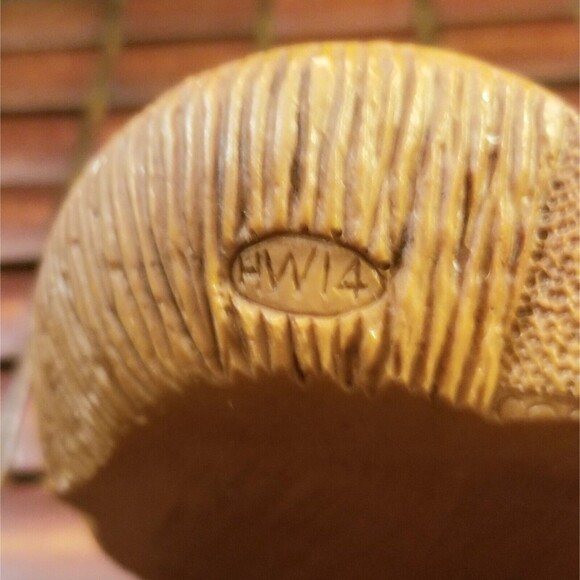 Vintage Aloha Hawaii Tiki Ashtray Leaf Coco Joe Monstera Leaf Hapa Wood Barware - Picture 5 of 5